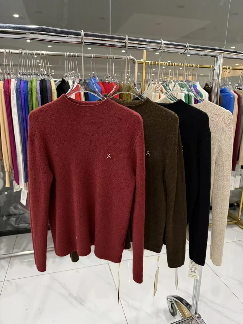 S790【专属】半高领复古弹力欧货加绒洋气毛衣打底衫RS-LDY24A3905