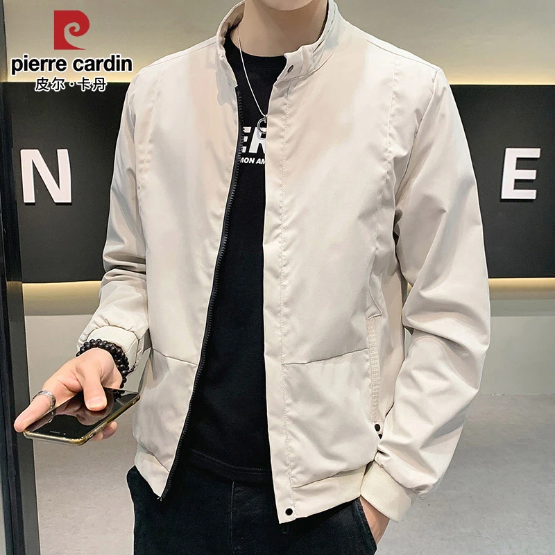 皮尔卡丹夹克男士春秋季潮流立领宽松青年衣服韩版休闲百搭外套男