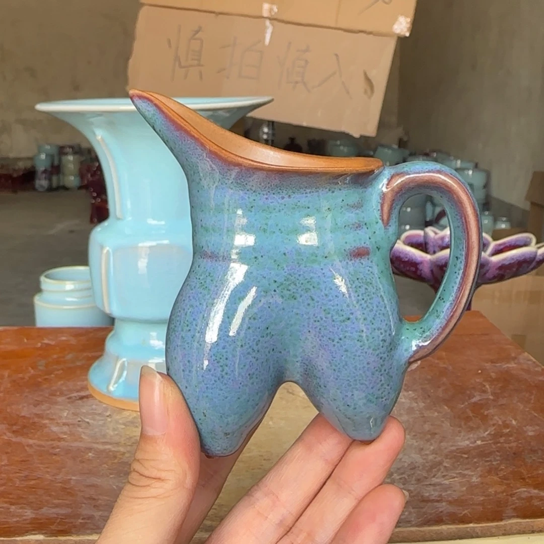 摆件郑家钧窑摆件微瑕