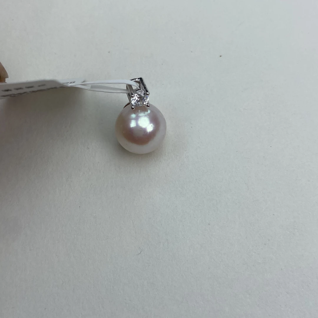 海水珍珠 银S925镶嵌 经典小戴妃吊坠 9-10mm 1-30g C0151