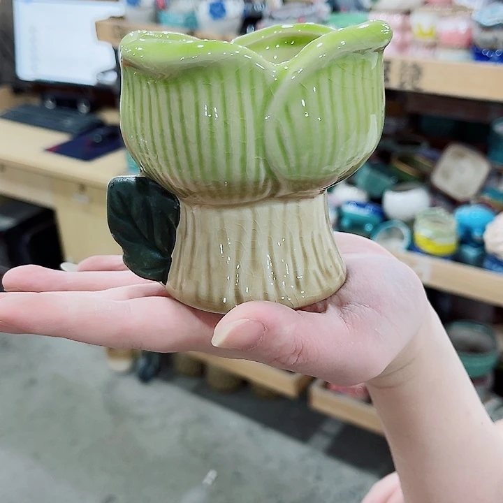 有孔，凑10元包邮陶瓷花盆发货！