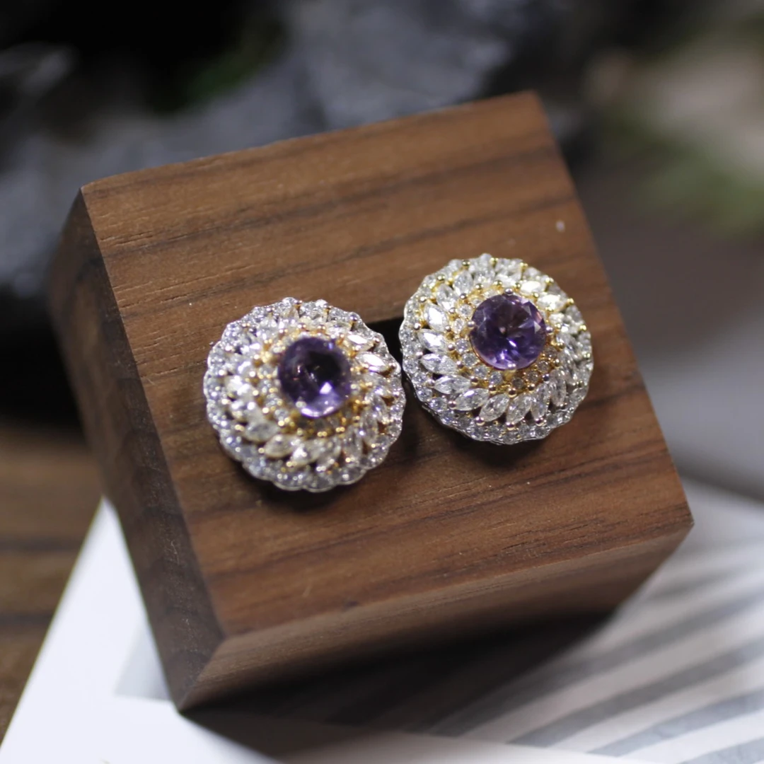 【歌剧院】紫水晶耳钉6mZK23122844