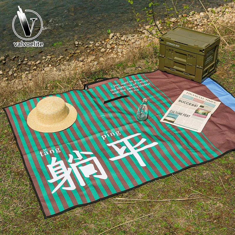 VALVOELITE户外野餐垫防水防潮加厚便携超声波春游垫子公园帐篷垫