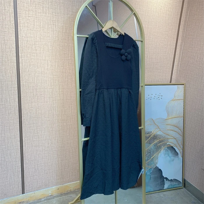 YY316黑色孕妇裙子100-125