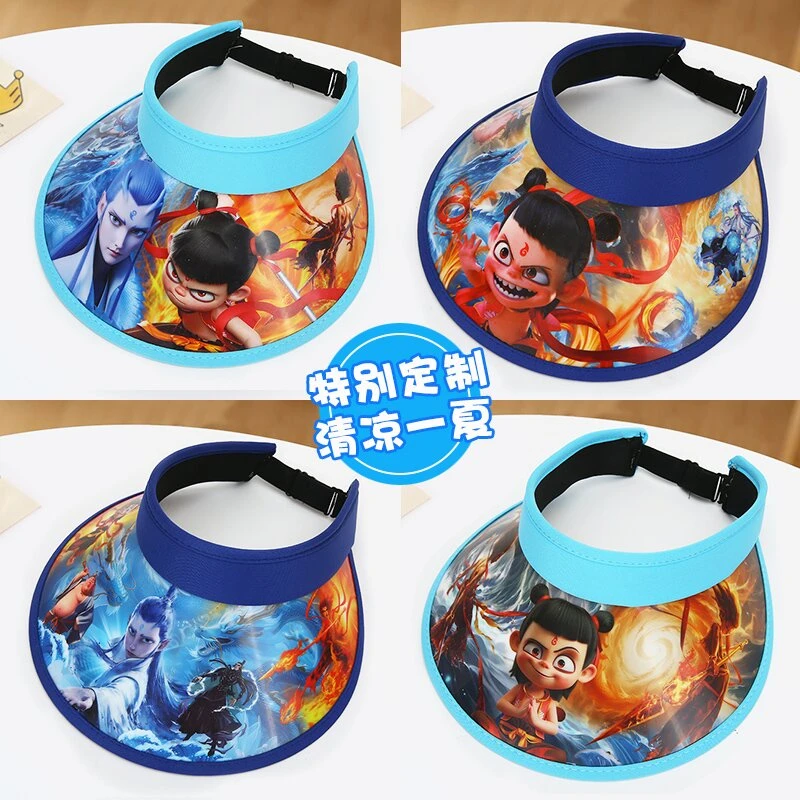 哪吒敖丙夏季儿童防晒帽空顶帽防紫外线男女童遮阳帽子卡通款儿童