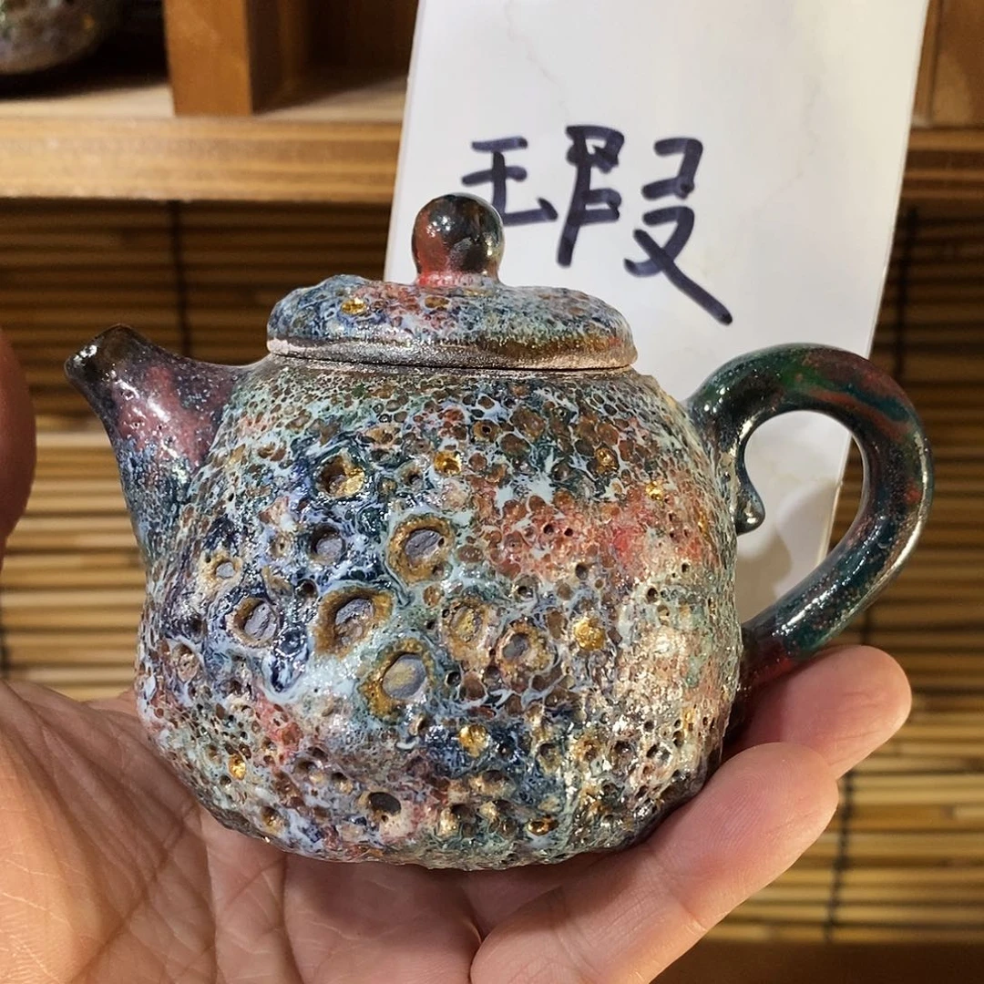 粗陶志野柴烧茶器