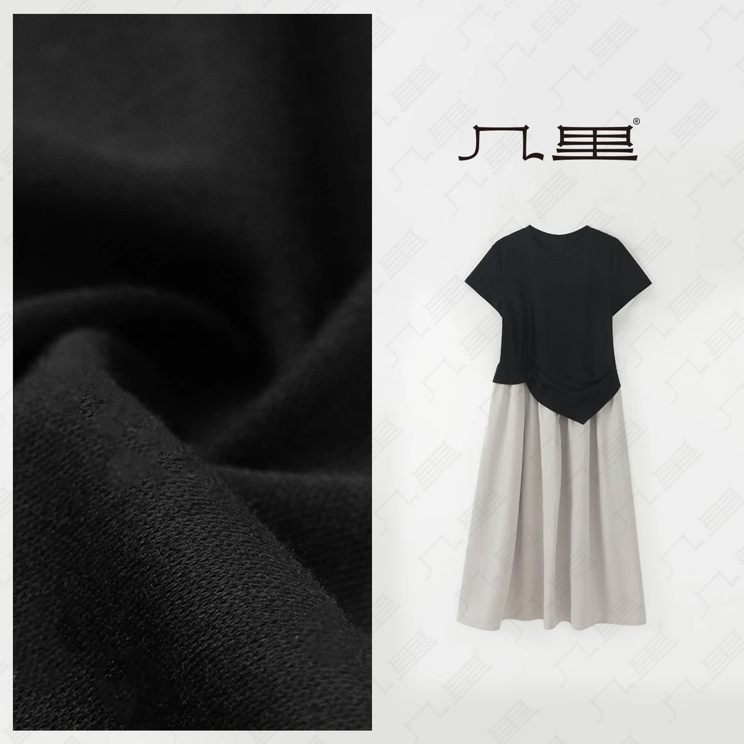 几里与麻【云朵裙摆】艺术拼接文艺连衣裙 衣长114 胸围90 2051941