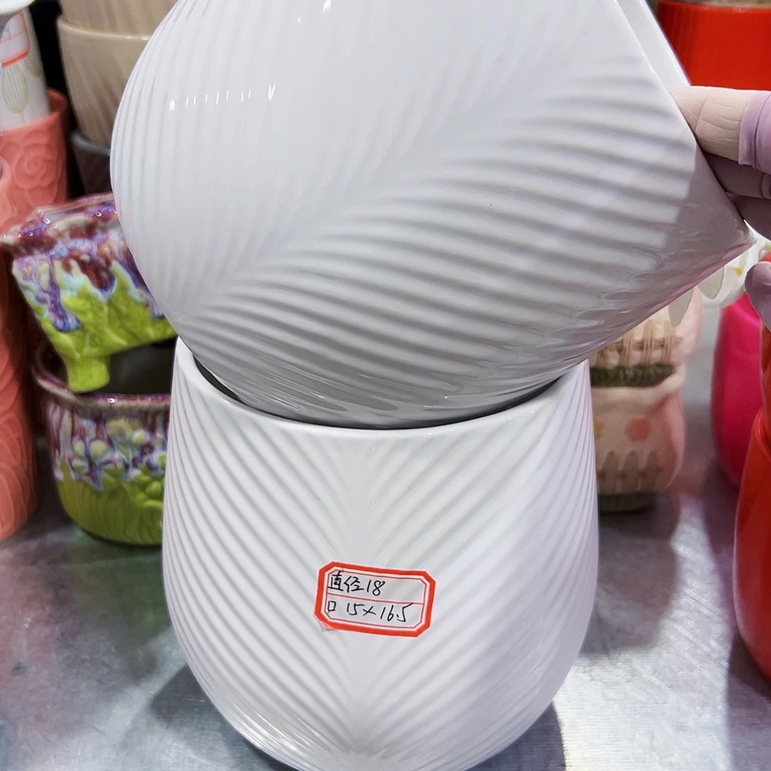 外贸尾单陶瓷花盆凑单10米包邮
