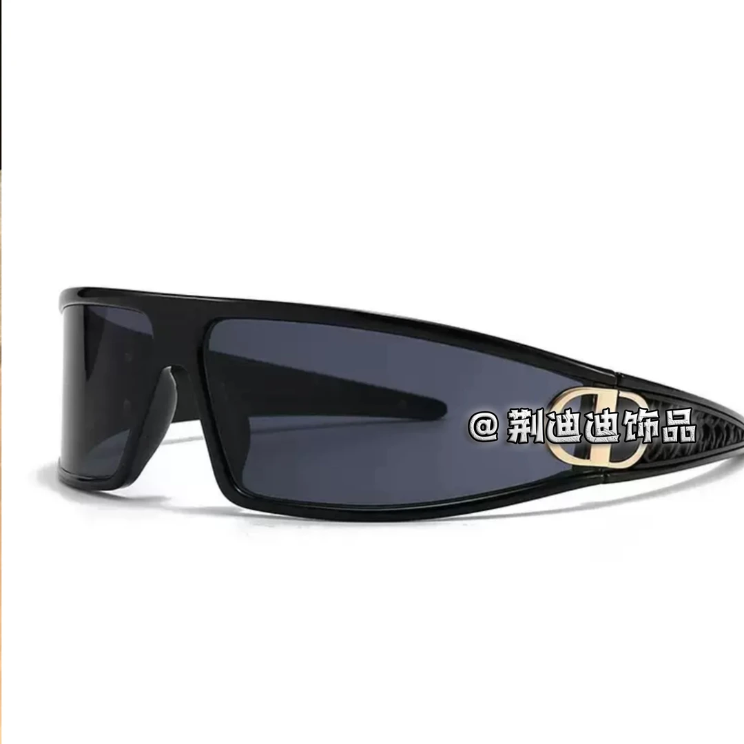 【荆迪迪】CD发箍墨镜二合一时尚未来科技太阳镜黑色高级太阳镜