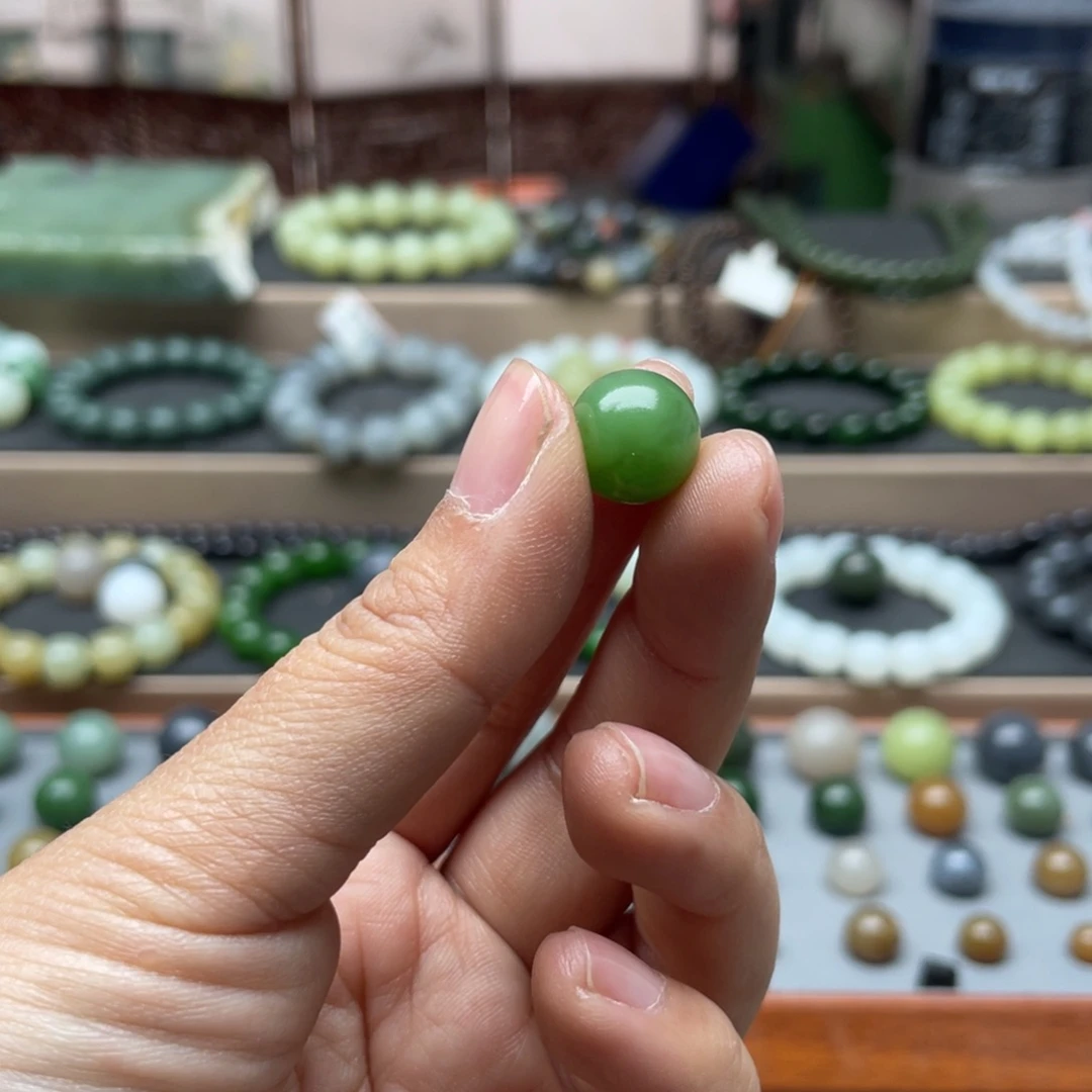 和田玉单珠12未镶嵌P**&