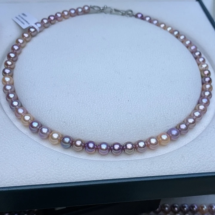淡水珍珠颈饰未镶嵌柔**心7-7.5