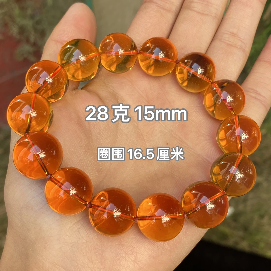 【小伊琥珀】28克血茶手串