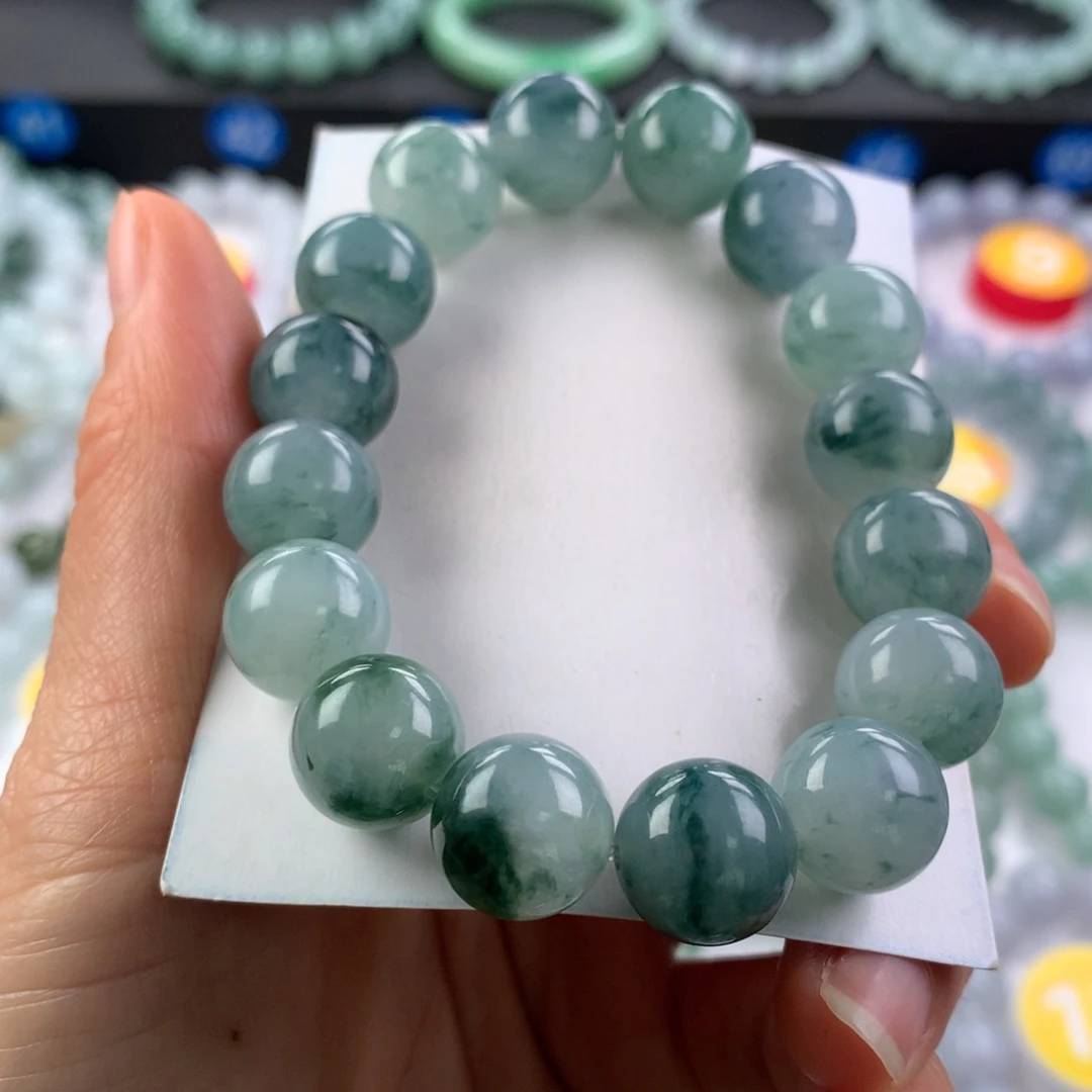 翡翠未镶嵌手链卡12.8