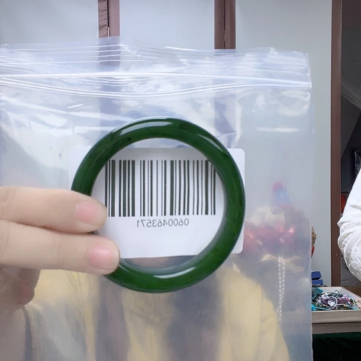 和田玉未镶嵌手镯5859微瑕