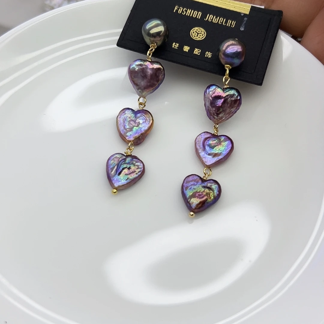 淡水珍珠耳饰银S925镶嵌