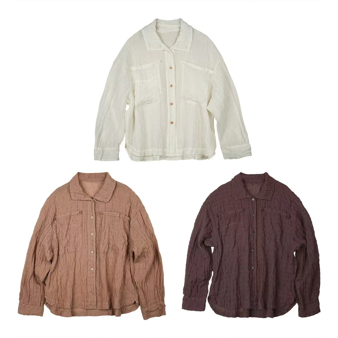 妝點家  云雾里  苎麻  氨纶  短衬衫  Y25SS 5208