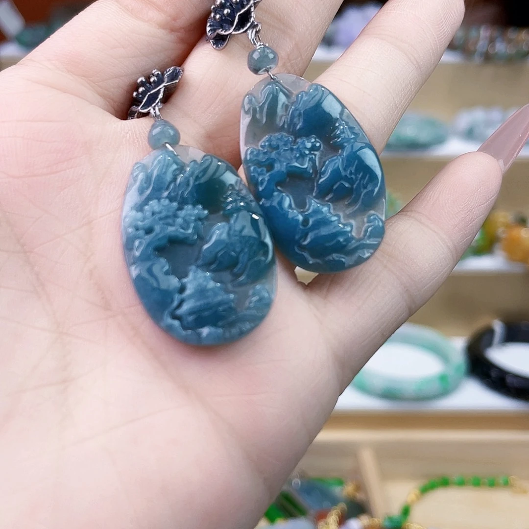 翡翠未镶嵌手链耳坠