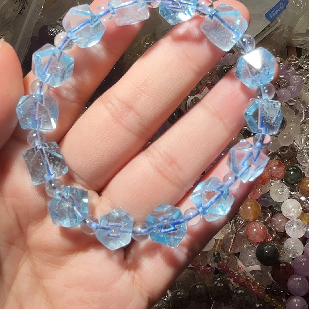 水晶手链未镶嵌蓝托帕