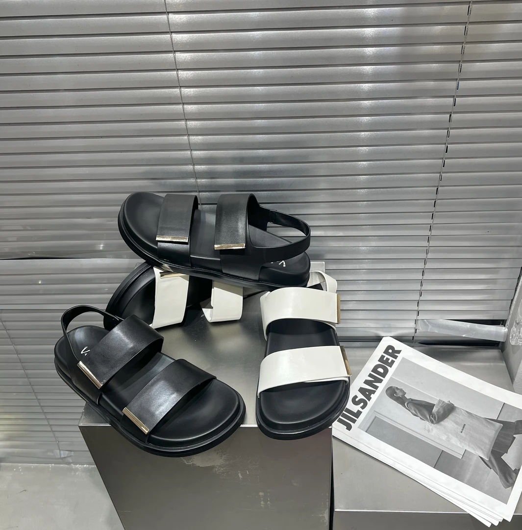 7601-723羊皮舒适感凉鞋厚底时尚百搭休闲简约软底