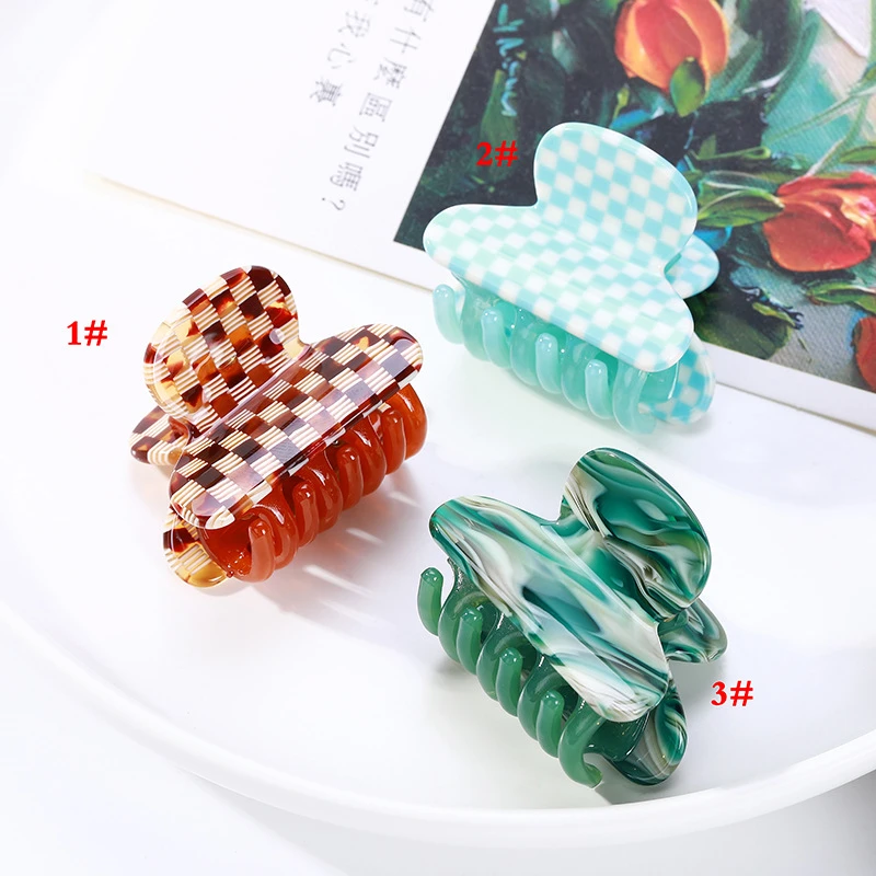 妙妮A#6280醋酸法式慵懒风复古抓夹气质百搭盘发夹子简约时尚头饰