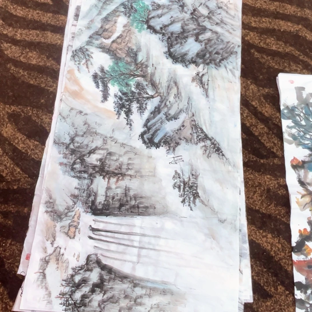 国画高长岭老师四尺绘画微瑕