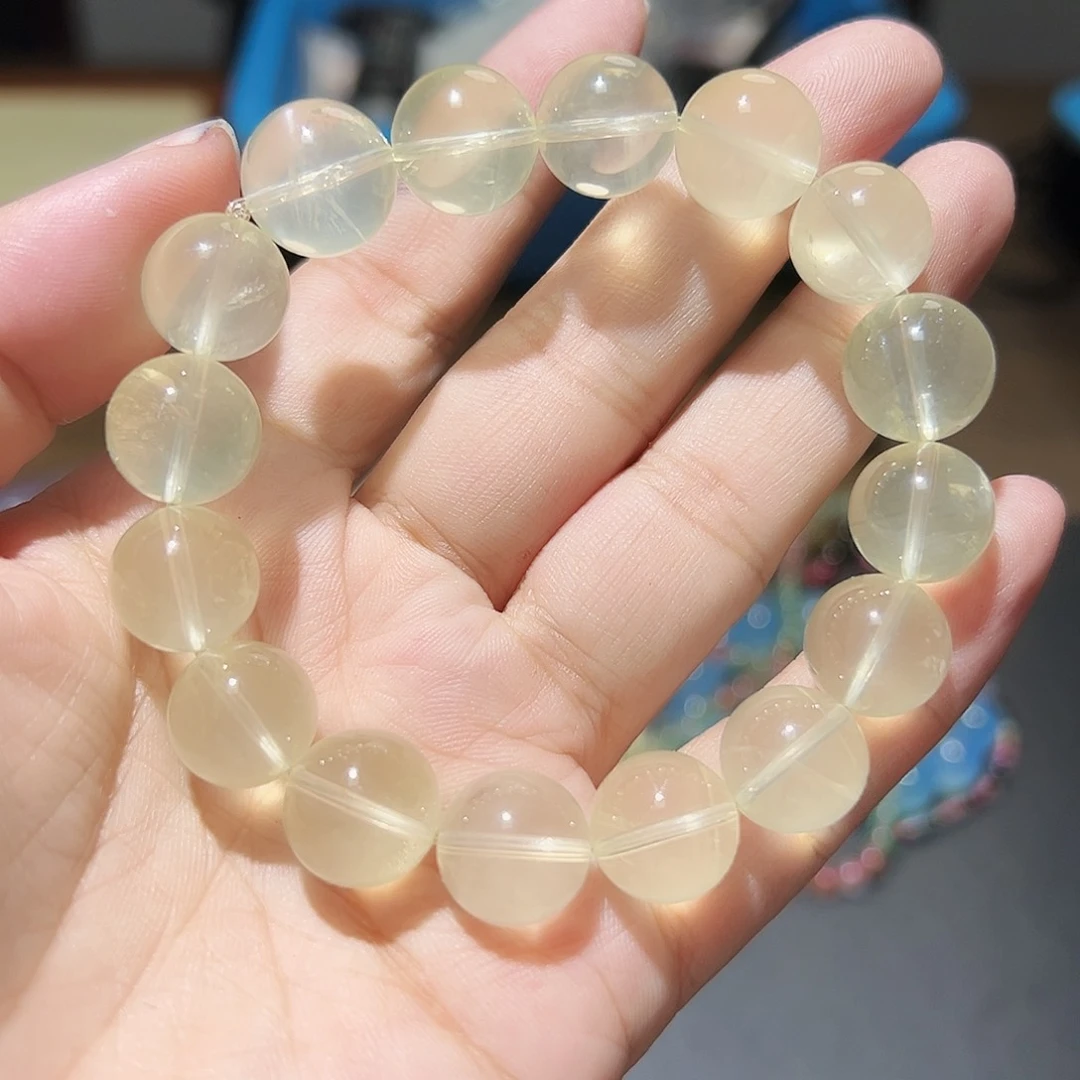 水晶手链未镶嵌柠檬黄水晶13毫米95号