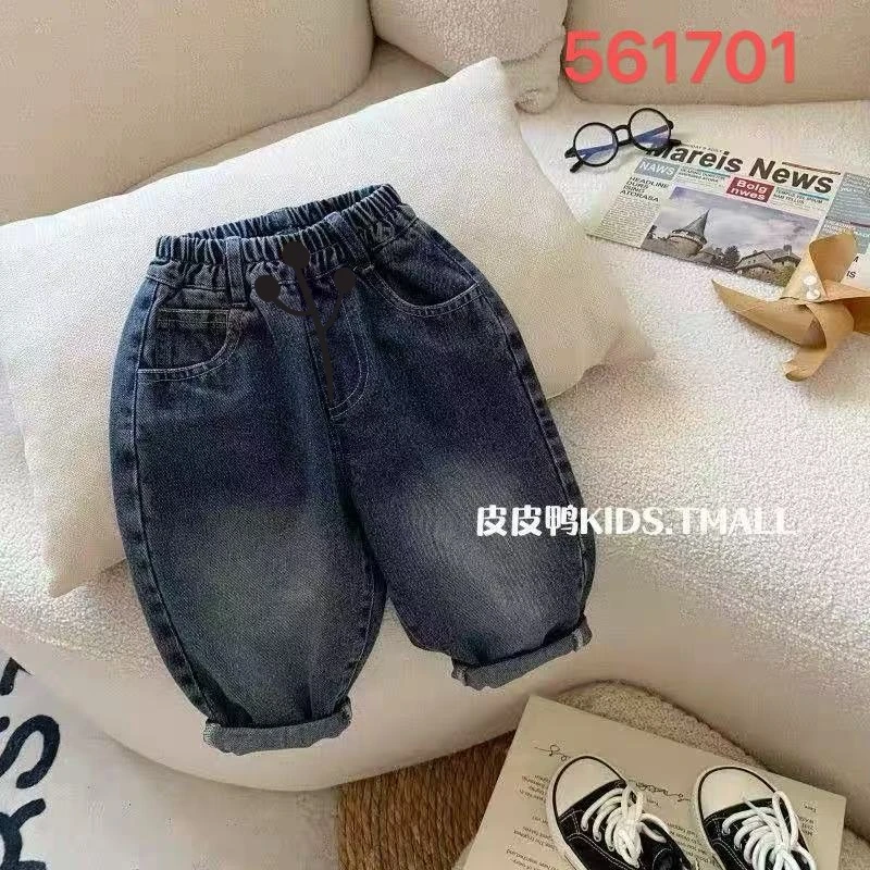 561701男童2025年新款春秋款牛仔裤运动痞帅潮