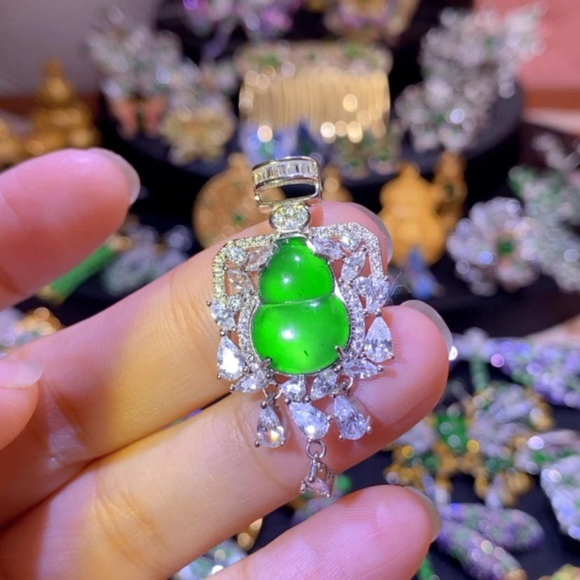 【闪购商品】翡翠挂件银S925镶嵌