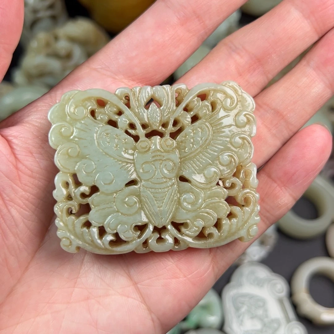 和田玉未镶嵌吊坠(不含链)