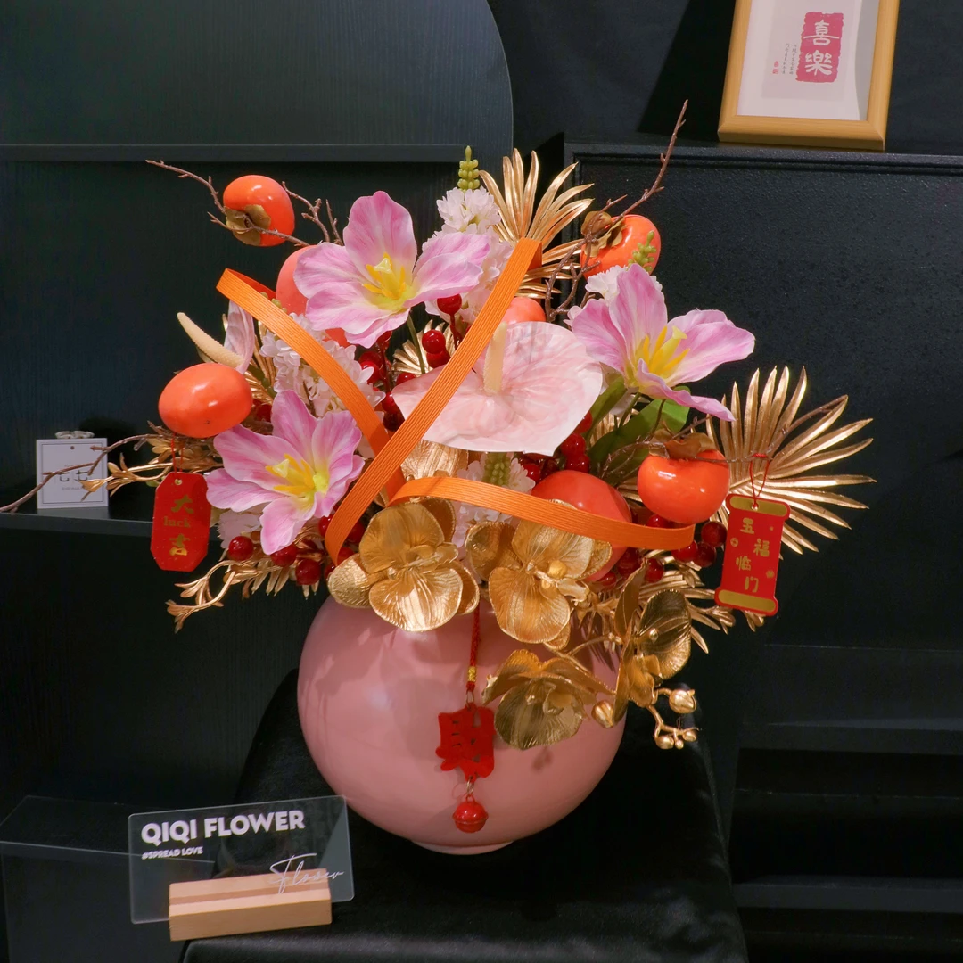 【1帮1】一对陶瓷瓶+材料包不含配件仿真花装饰包装材料