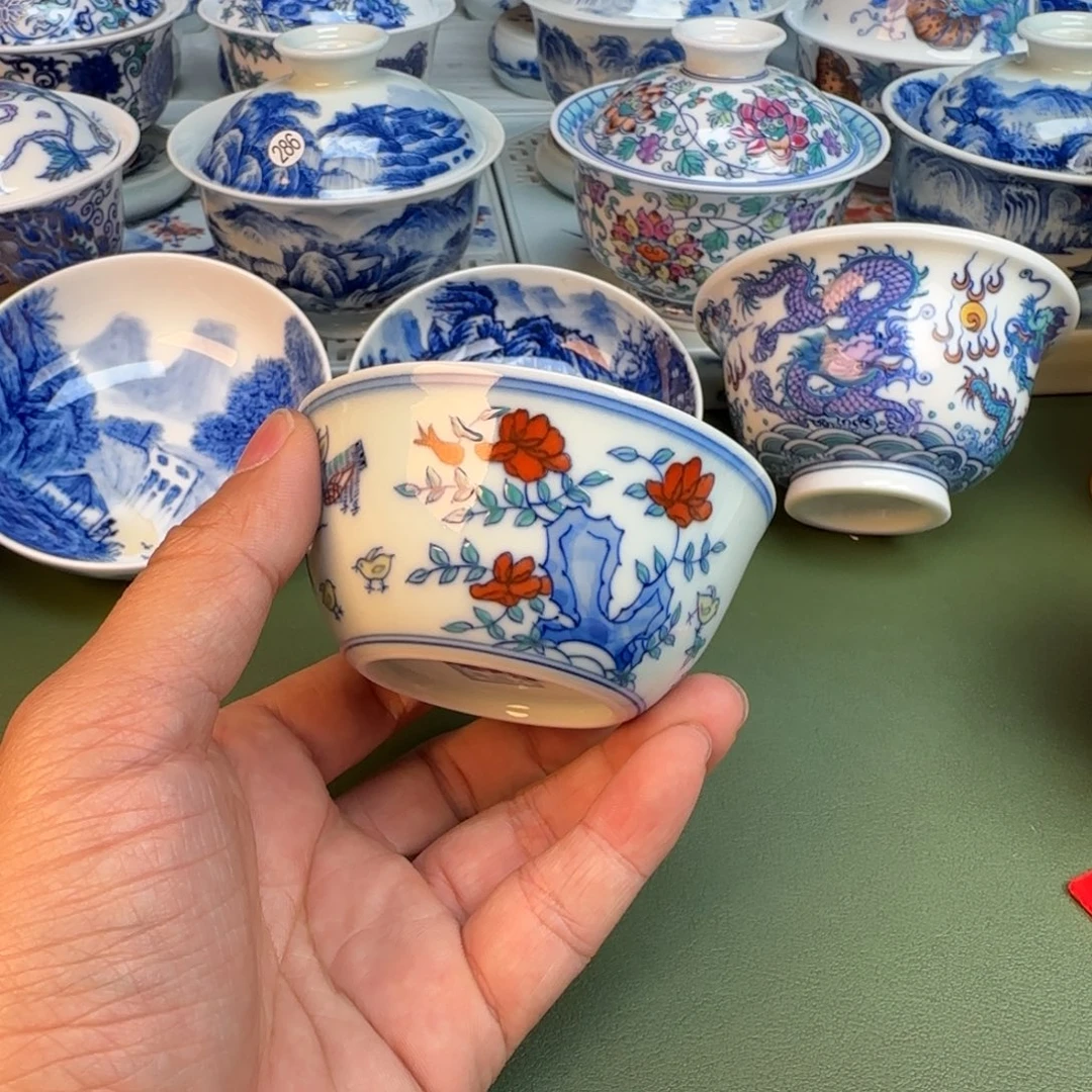 纯手工纯手绘茶具石头263