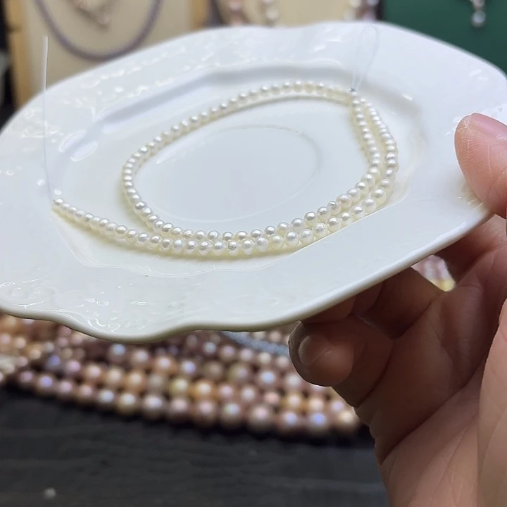 淡水珍珠项链的手链是戒指银S925镶嵌