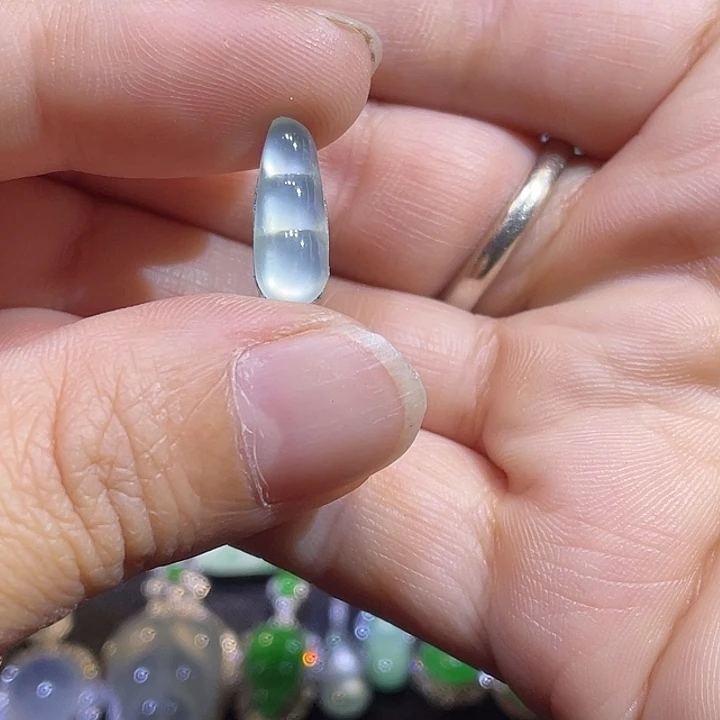 翡翠未镶嵌颈饰缅甸天然a货翡翠福豆吊坠