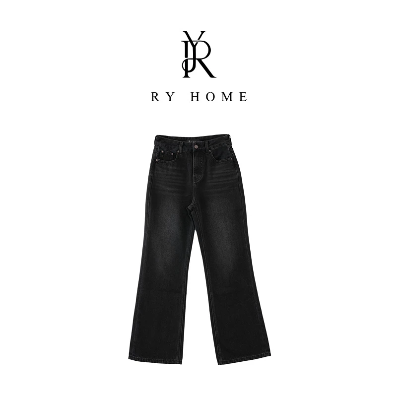 【容雨RYHOME】“赤眸”设计款显瘦直筒牛仔裤K2098