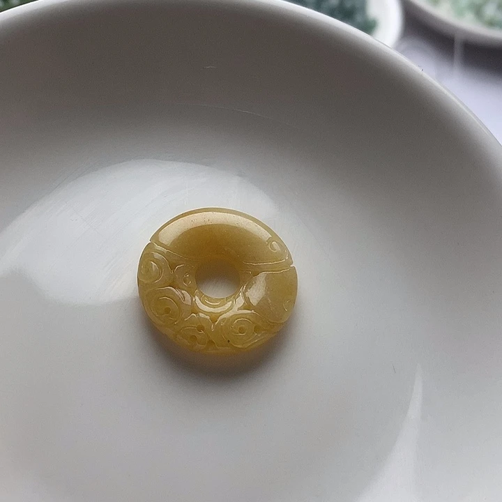 翡翠未镶嵌挂件天然色平安扣1个
