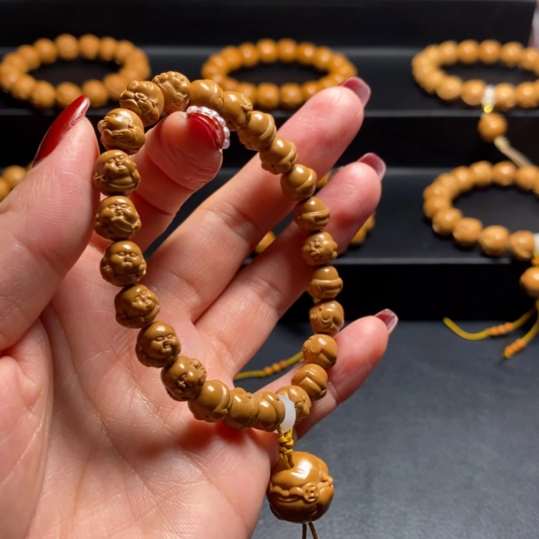 晨***曦猴头核桃手串歪弥勒0.8+9+