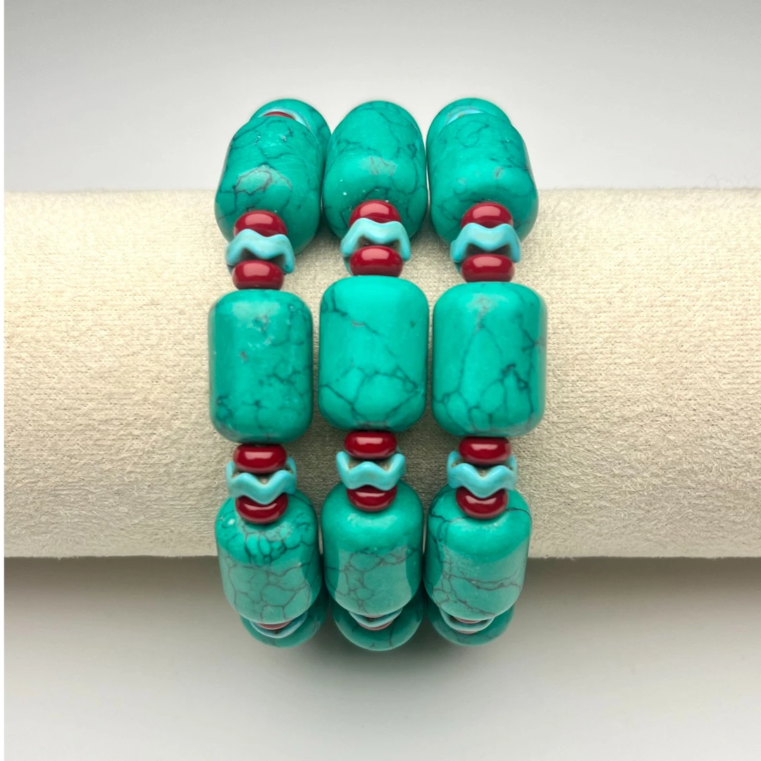 ZBG0414松蓝色玛瑙手串（天然珠宝多样性发其一）