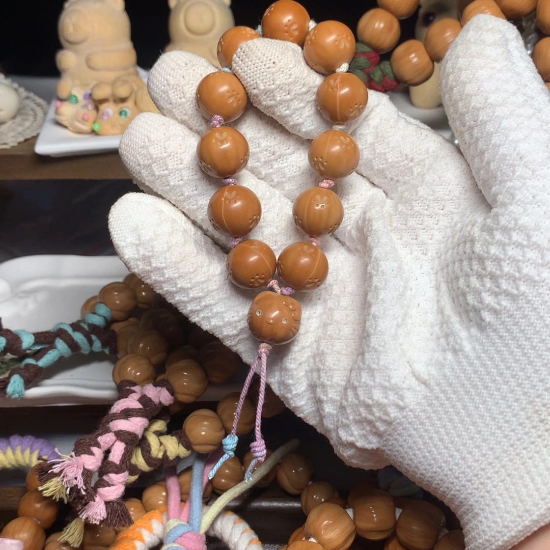 猴头核桃吊坠猫爪猫猫手工雕刻