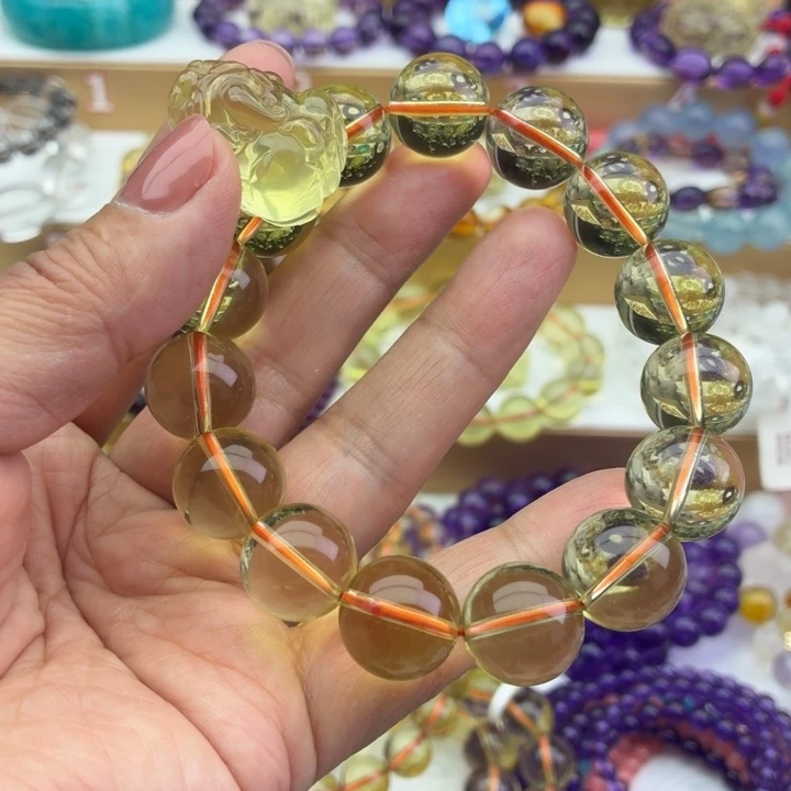 未镶嵌水晶手链天然黄水晶手链72g