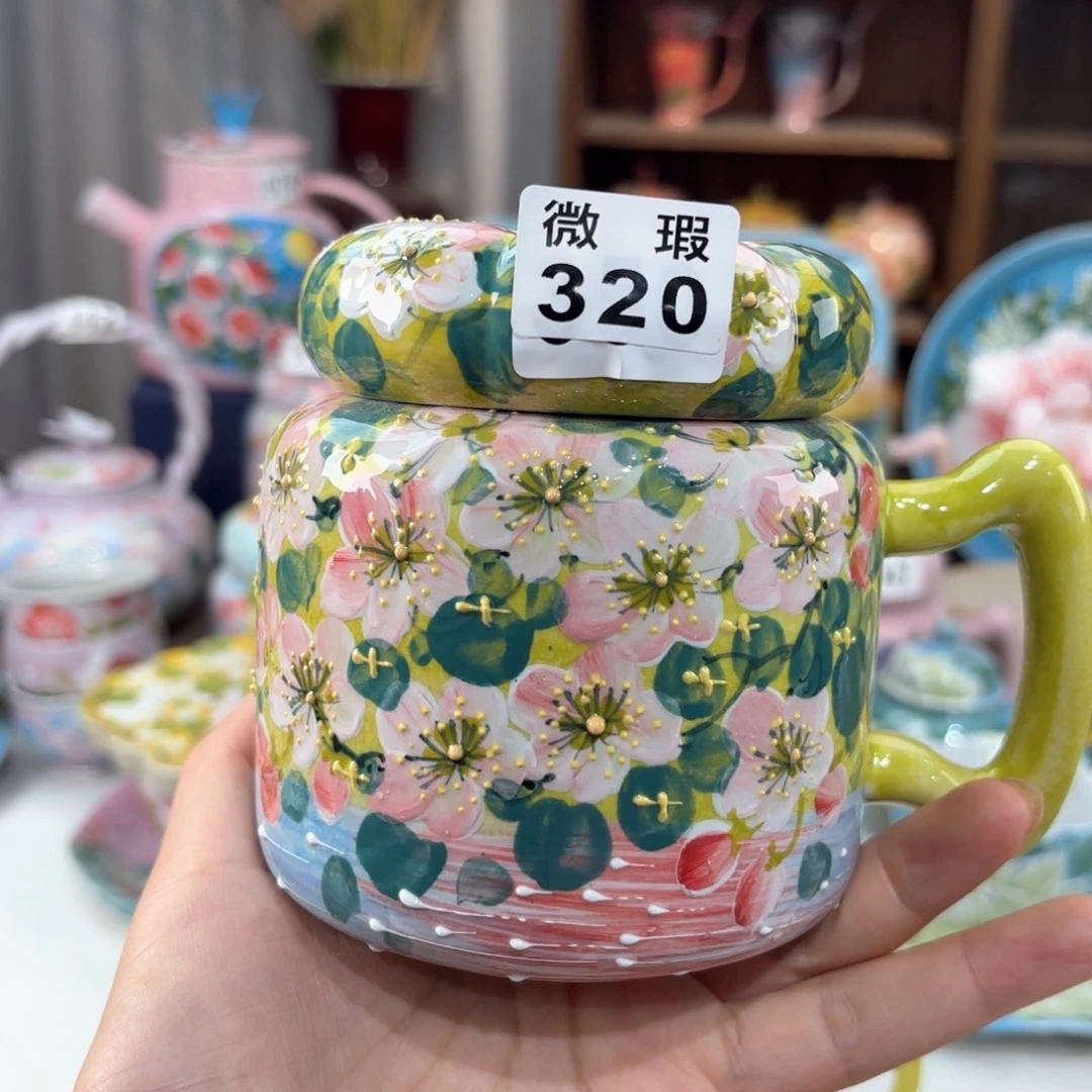 景德镇手绘高温釉下彩陶瓷茶具