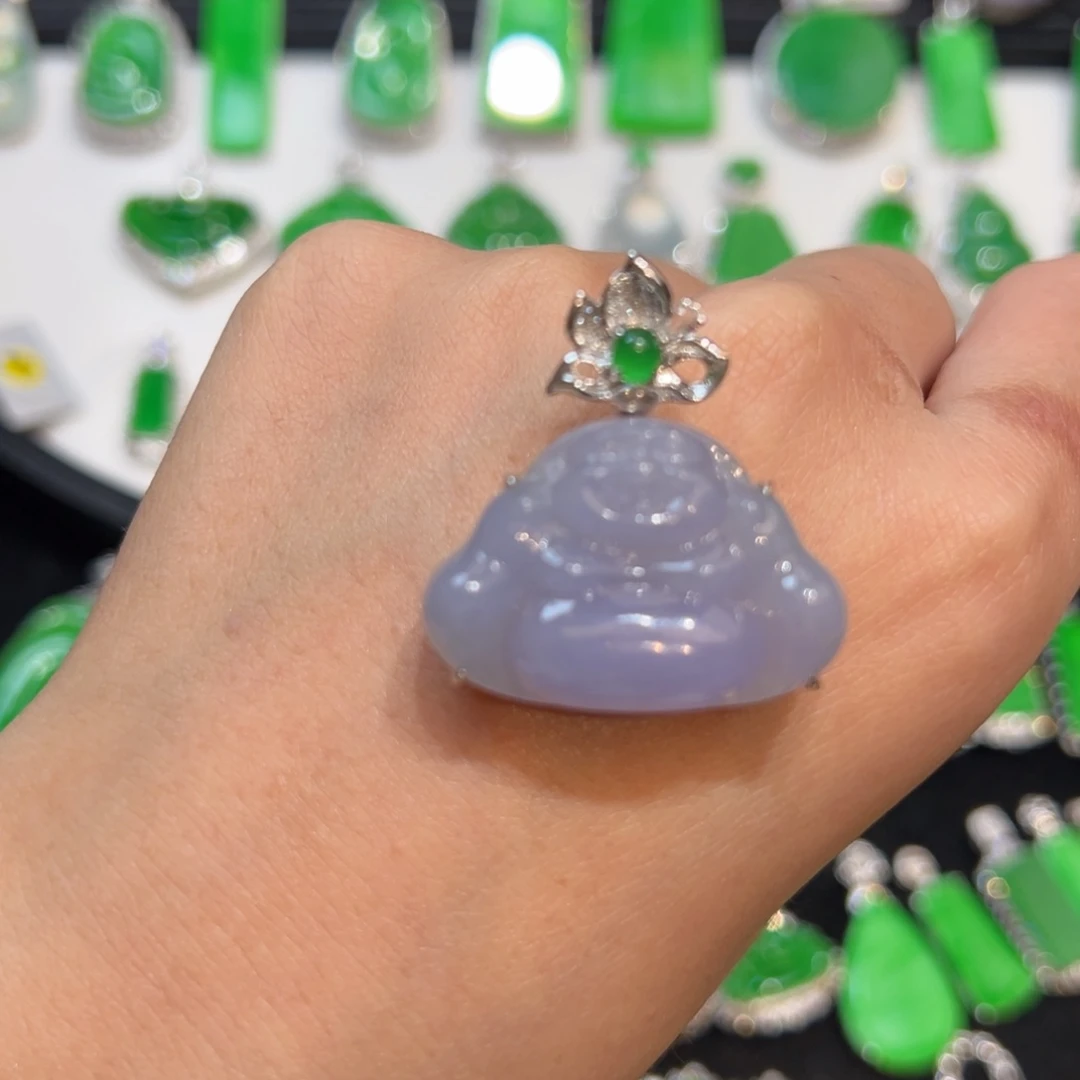 翡翠颈饰18K金镶嵌收货48小时鉴赏期