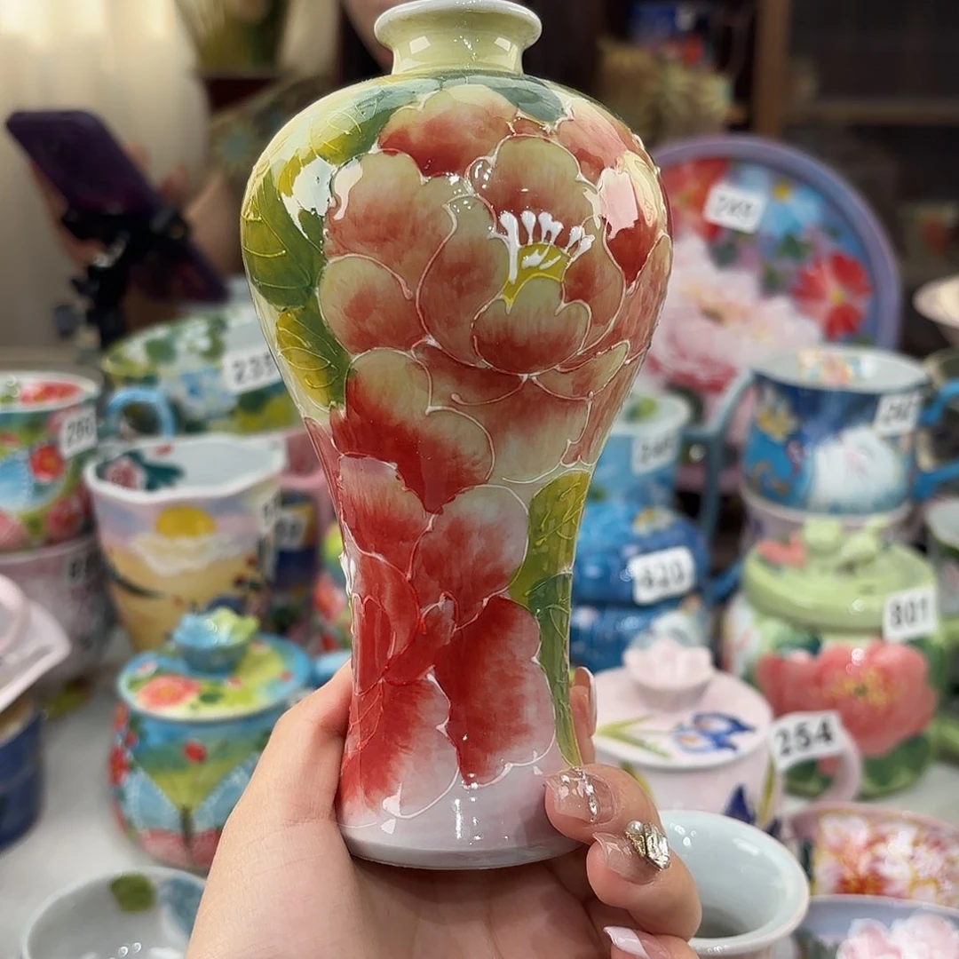 瓷片景德镇手绘高温釉下彩陶瓷茶具