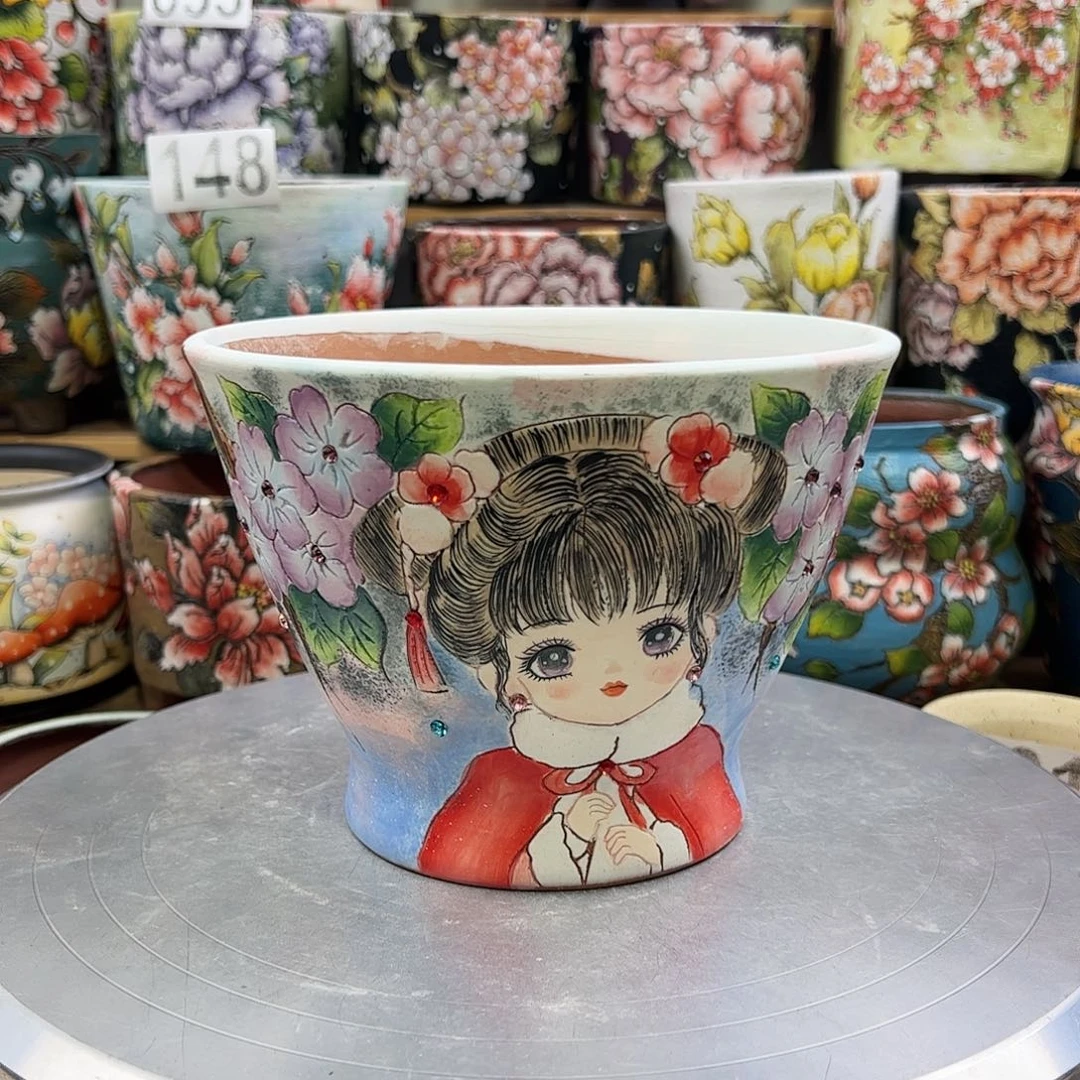 景德镇陶瓷花盆景德镇陶瓷花盆