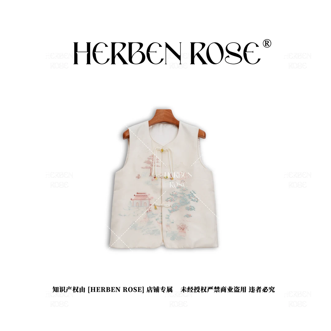 ‘山水画’2025新款国风刺绣外套马甲  540203