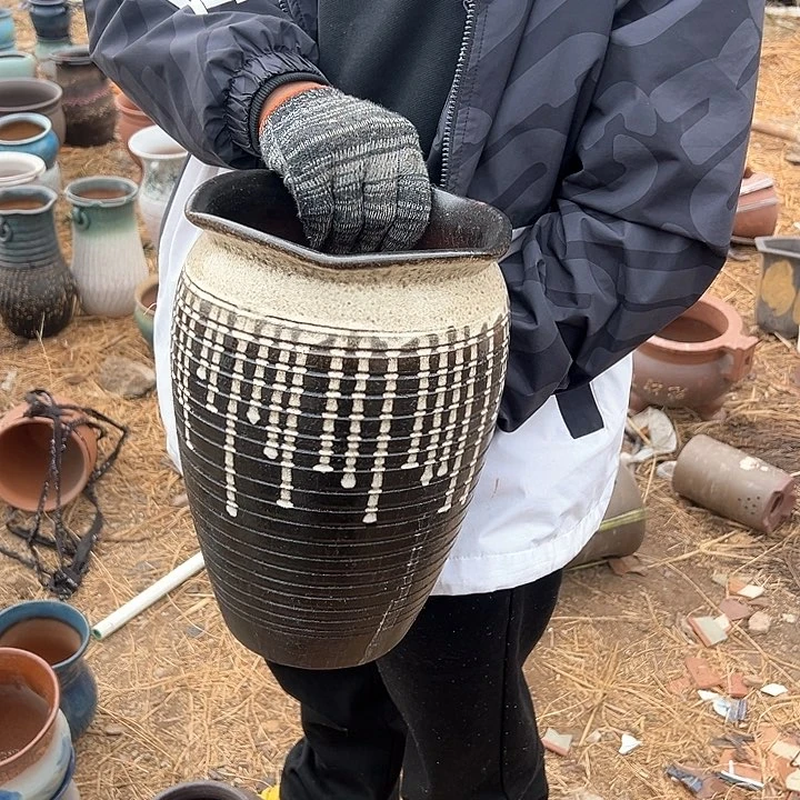 紫砂花盆高度30口20      