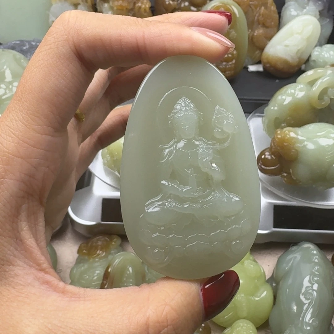 和田玉未镶嵌挂件