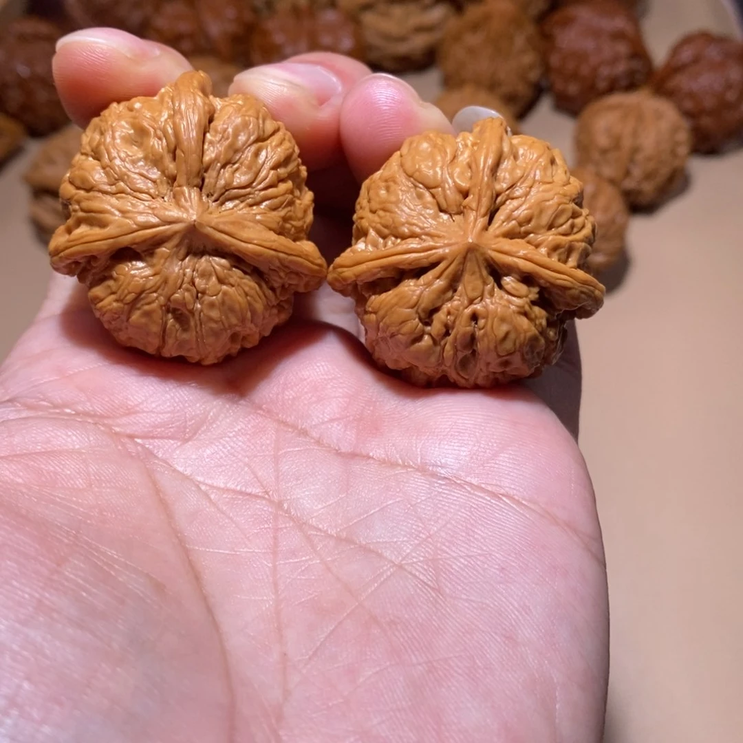 文玩核桃把件全品无修36尺雨花石三棱