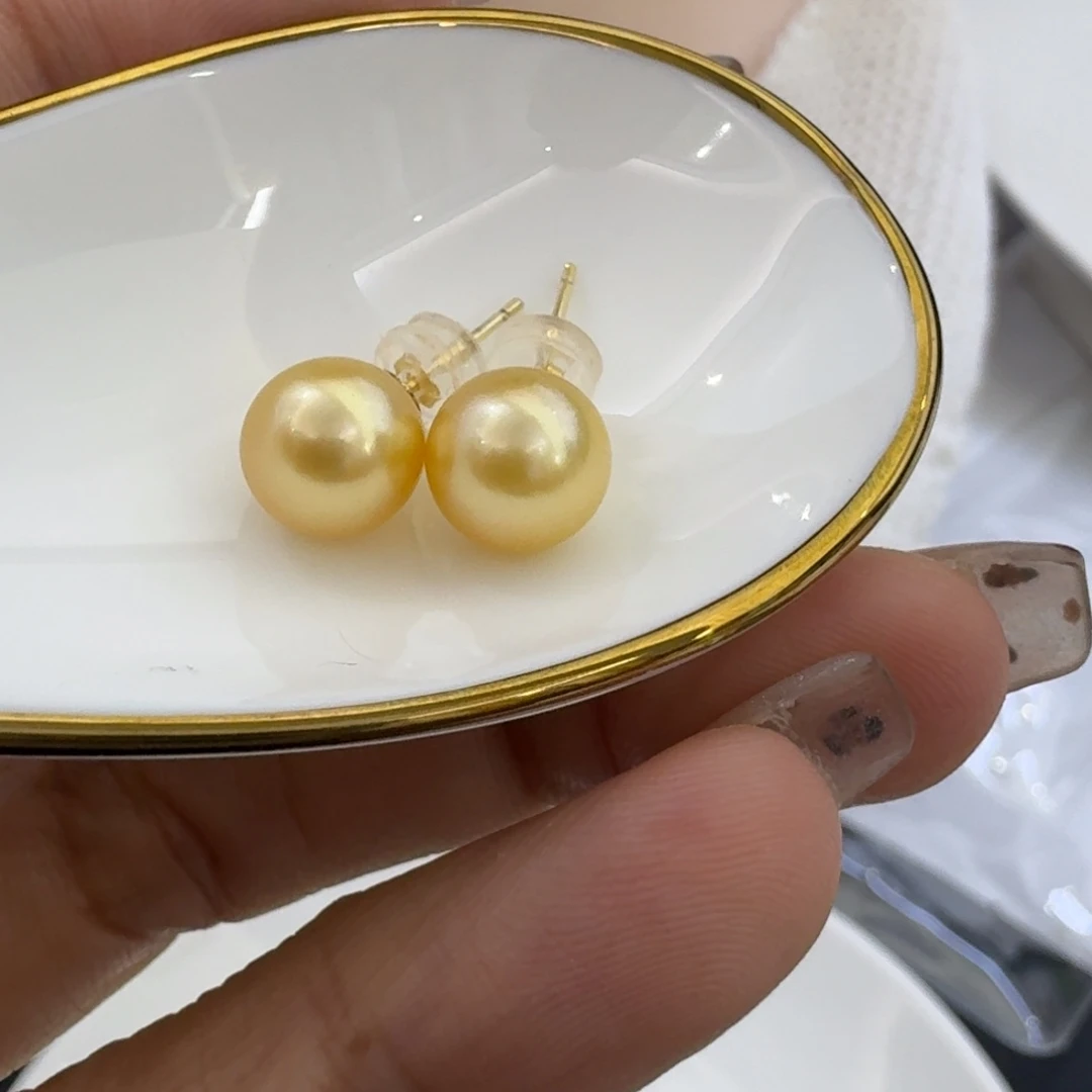 耳饰海水珍珠银S925镶嵌