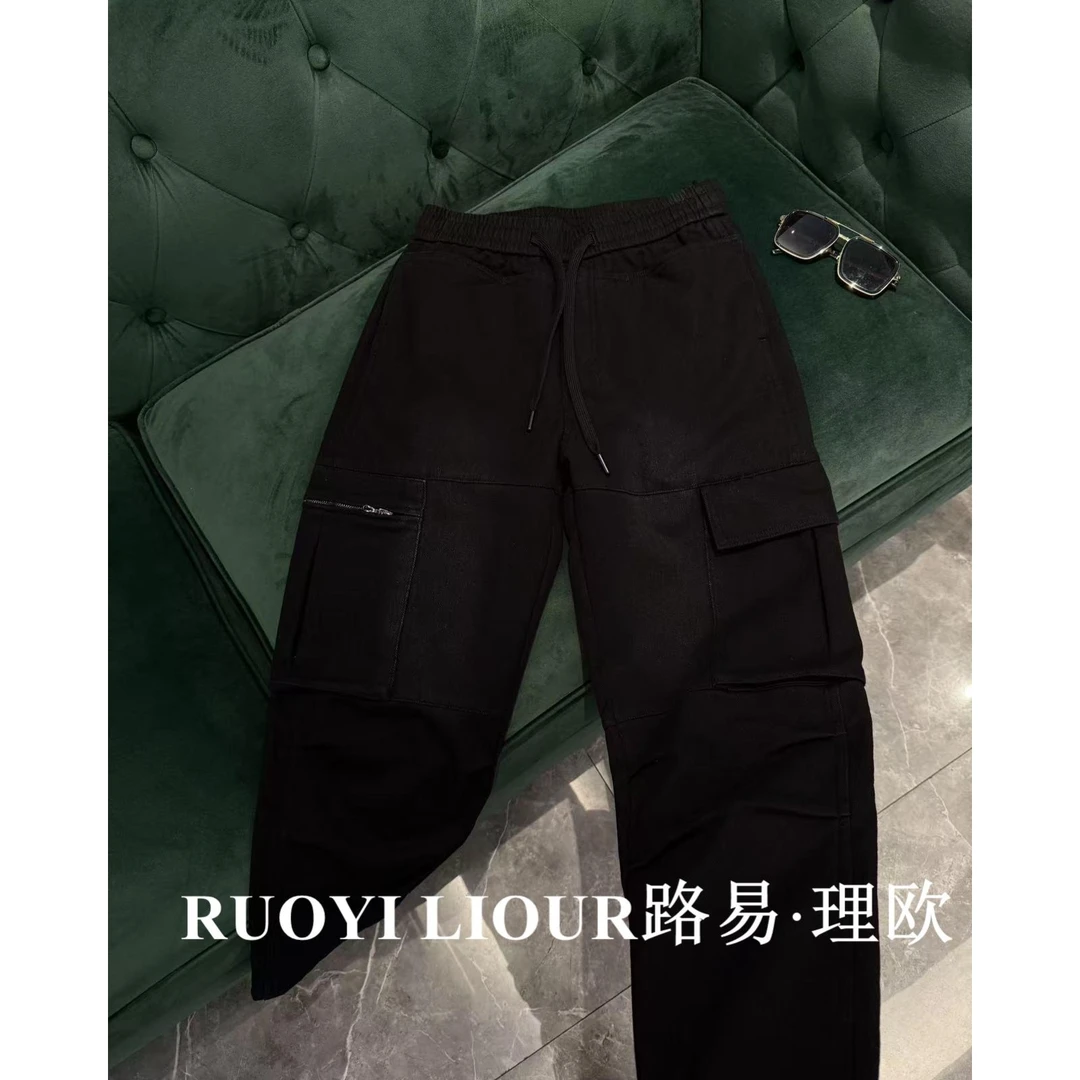 【路易理欧】欧货时尚潮流商务纯色修身冬季百搭休闲裤5895
