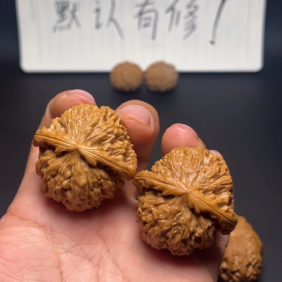 文玩核桃把件白狮子41修